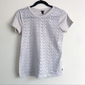 J. Crew top with crochet detail